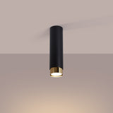 Plafond Nero Ø22,5 Cm Schwarz-Gold Edle Deckenlampe Mit Akzent-Leuchtezauber