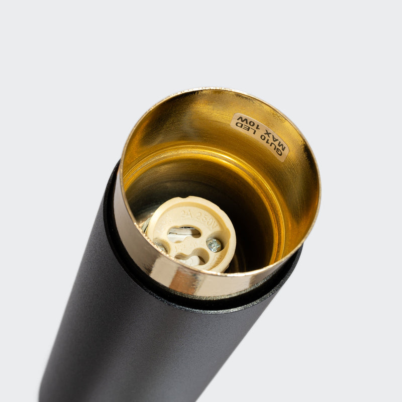 Plafond Nero Ø22,5 Cm Schwarz-Gold Edle Deckenlampe Mit Akzent-Leuchtezauber