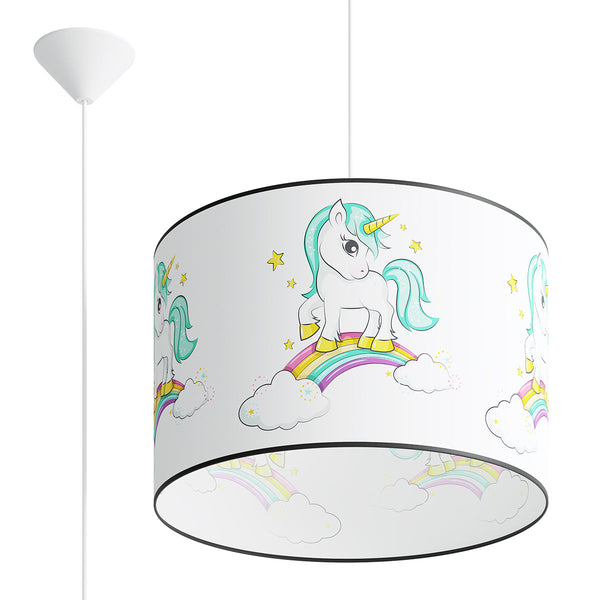 Hängeleuchte Unicorn Ø40cm – Traumhaftes Design in Pastell-Leuchtezauber