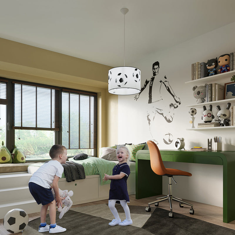 Hängeleuchte Football A Ø40cm – Fußball-Pendelleuchte LED-Leuchtezauber