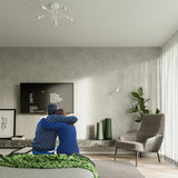 Kronleuchter Loop 5-flammig Weiß – Modern & Luftig-Leuchtezauber