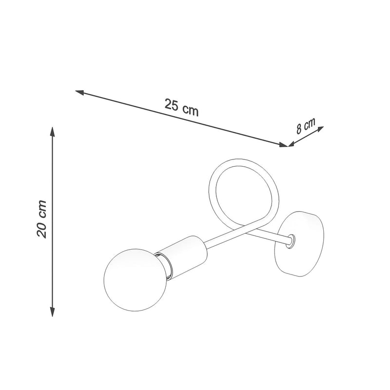 Wandleuchte Loop Schwarz Led Rund Design Wandlampe-Leuchtezauber
