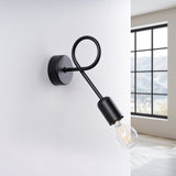 Wandleuchte Loop Schwarz Led Rund Design Wandlampe-Leuchtezauber