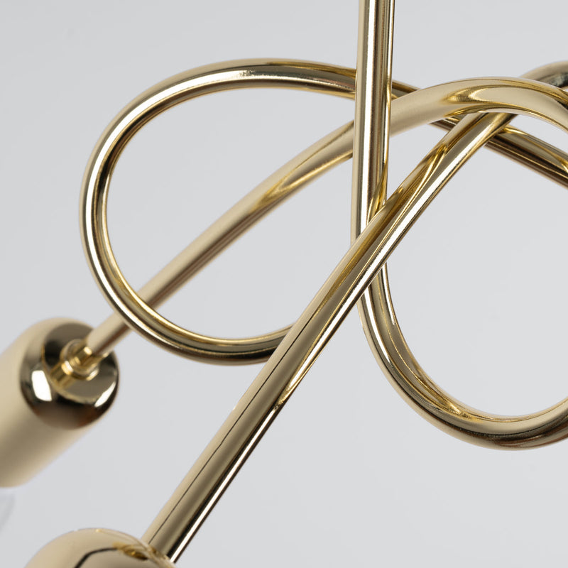 Kronleuchter LOOP 3-flammig Gold – Modernes Design-Leuchtezauber