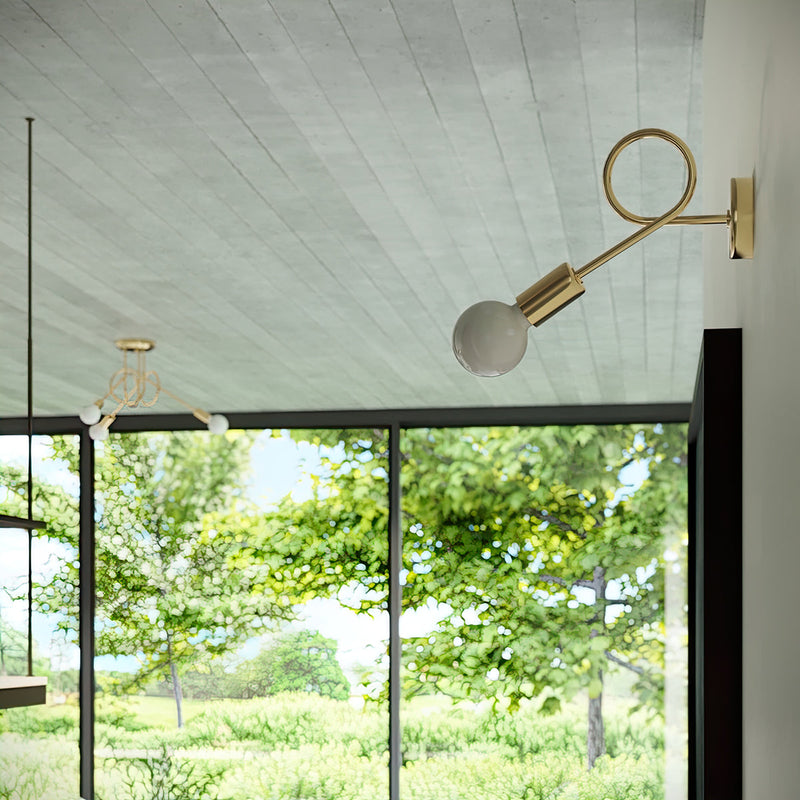 Kronleuchter LOOP 5-flammig Gold – Modernes Design-Leuchtezauber