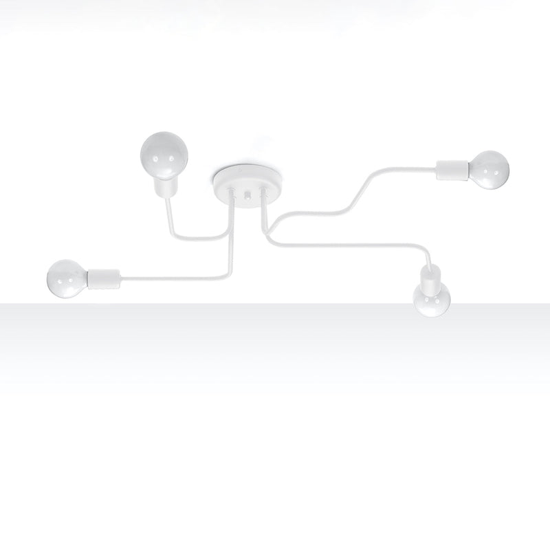 Kronleuchter Vector 4-flammig Weiß – Kompakt & Modern-Leuchtezauber