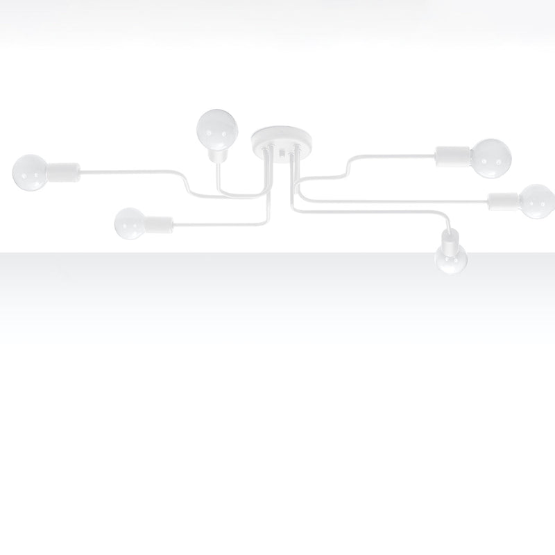 Kronleuchter Vector 6-flammig Weiß – Minimalistisch & Hell-Leuchtezauber