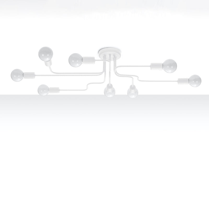 Kronleuchter Vector 8-flammig Weiß – Klar & Geometrisch-Leuchtezauber