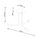 Kronleuchter NORAH 3 Schwarz – Modernes Design-Leuchtezauber