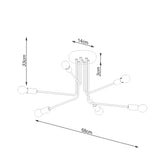 Kronleuchter NORAH 6 Schwarz – Modernes Design-Leuchtezauber