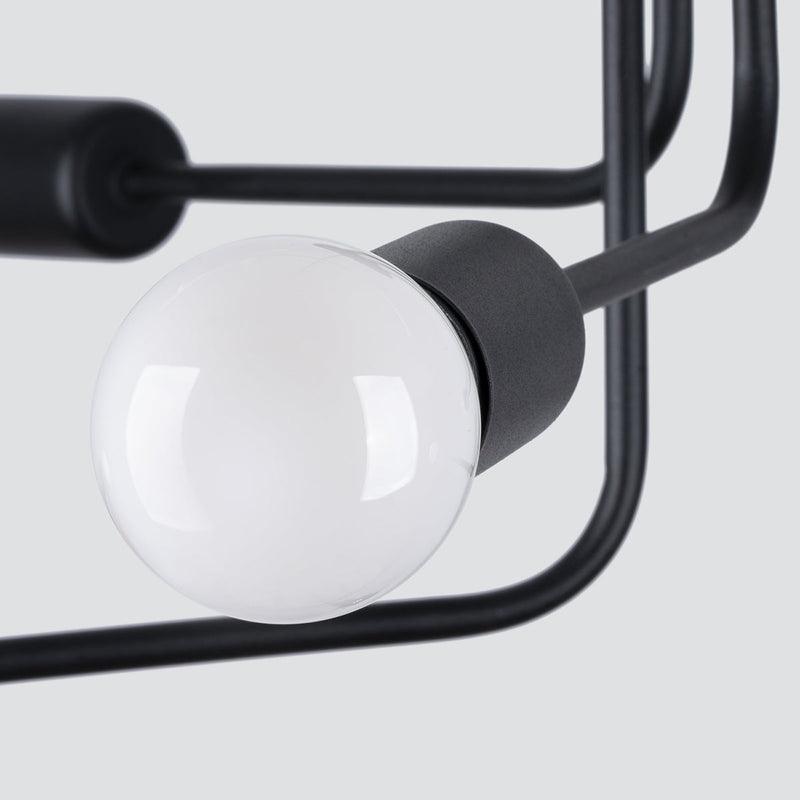 Kronleuchter NORAH 6 Schwarz – Modernes Design-Leuchtezauber