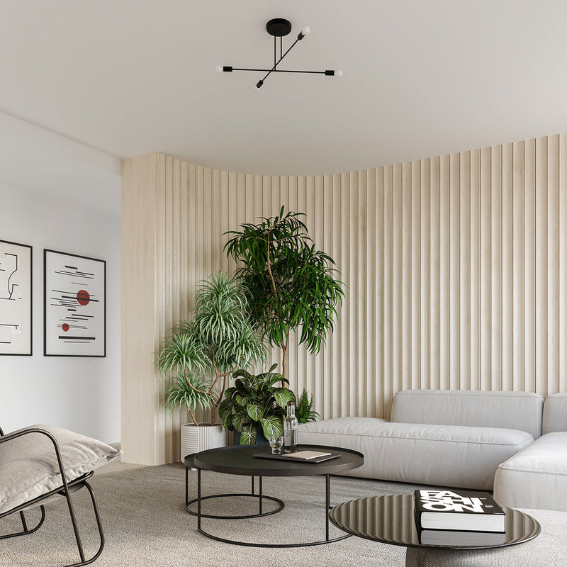 Kronleuchter NORAH 6R Schwarz – Modernes Design-Leuchtezauber