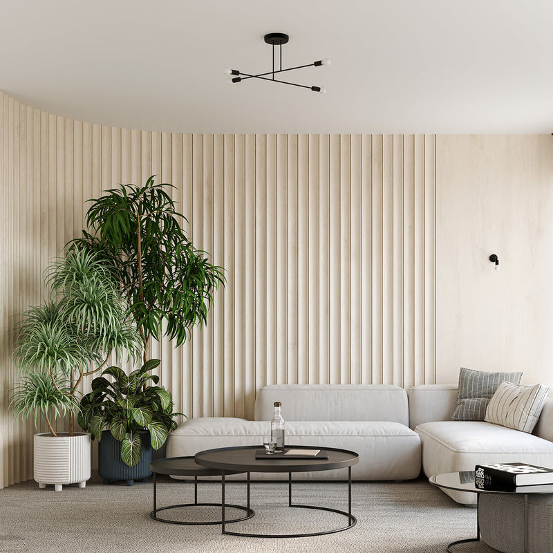 Kronleuchter NORAH 6R Schwarz – Modernes Design-Leuchtezauber