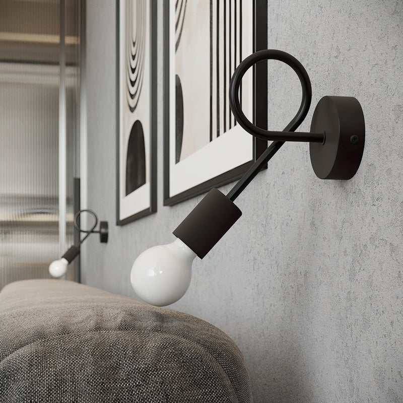Wandleuchte Levar Schwarz Minimalistische Schwarze Wandlampe – Schlicht & Elegant-Leuchtezauber