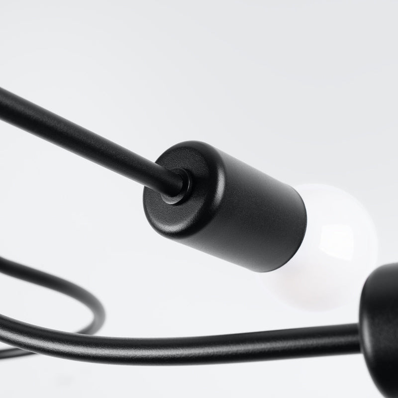 Kronleuchter LEVAR Schwarz – Modernes Design-Leuchtezauber