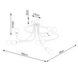 Kronleuchter LEVAR 6 Schwarz – Modernes Design-Leuchtezauber