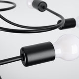 Kronleuchter LEVAR 8 Schwarz – Modernes Design-Leuchtezauber