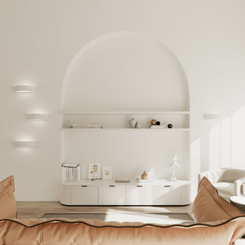 Keramik Wandleuchte Atena 30 Weiß Led Klassisch Design-Leuchtezauber