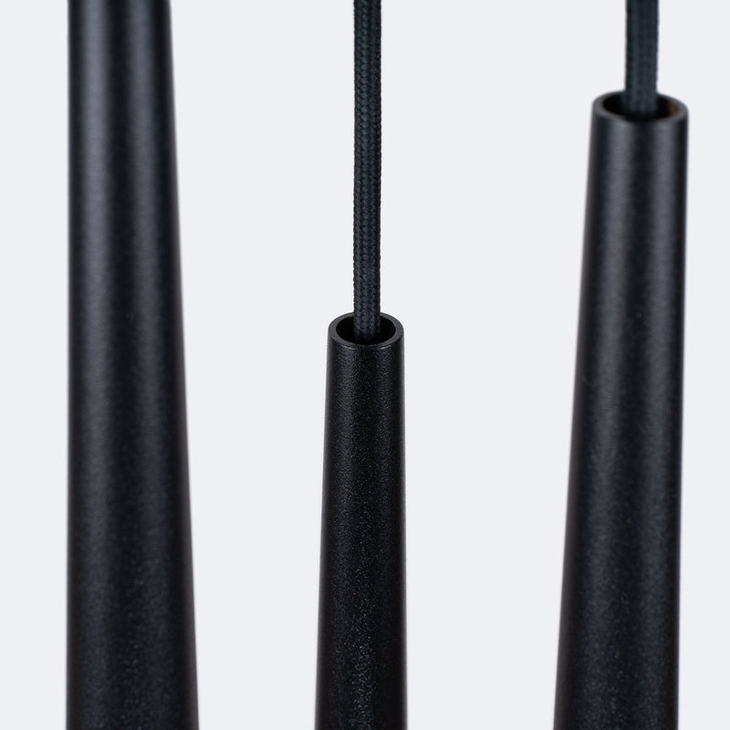 Pendelleuchte Bliss 3-flammig Schwarz – Industrial Look-Leuchtezauber