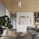 Plafond Lagos 3-Flammig Weiß Elegante Led-Deckenleuchte Weiß-Leuchtezauber