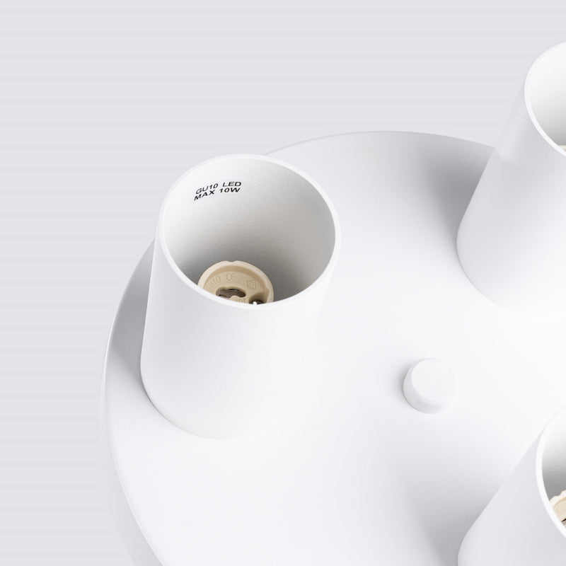 Plafond Lagos 3-Flammig Weiß Elegante Led-Deckenleuchte Weiß-Leuchtezauber