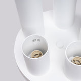 Plafond Lagos 5-Flammig Weiß Moderne Deckenlampe Mit Spots-Leuchtezauber