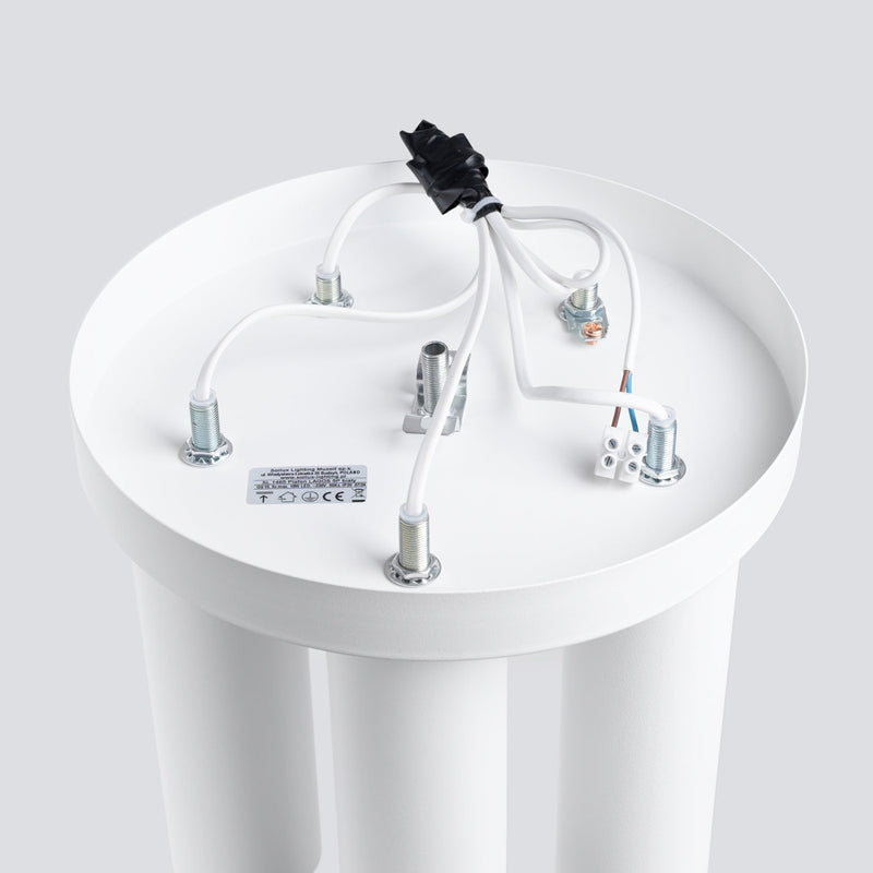 Plafond Lagos 5-Flammig Weiß Moderne Deckenlampe Mit Spots-Leuchtezauber