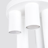 Plafond Lagos 5-Flammig Weiß Moderne Deckenlampe Mit Spots-Leuchtezauber
