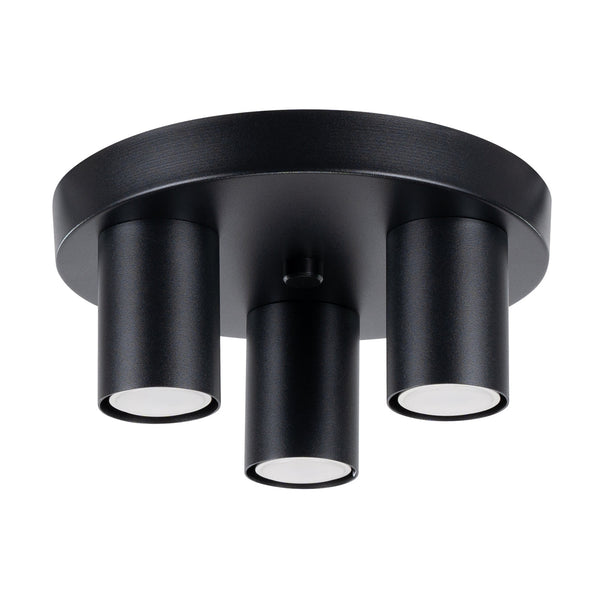 Plafond Lagos 3-Flammig Schwarz Elegante Lichtlösung Mit Spots-Leuchtezauber