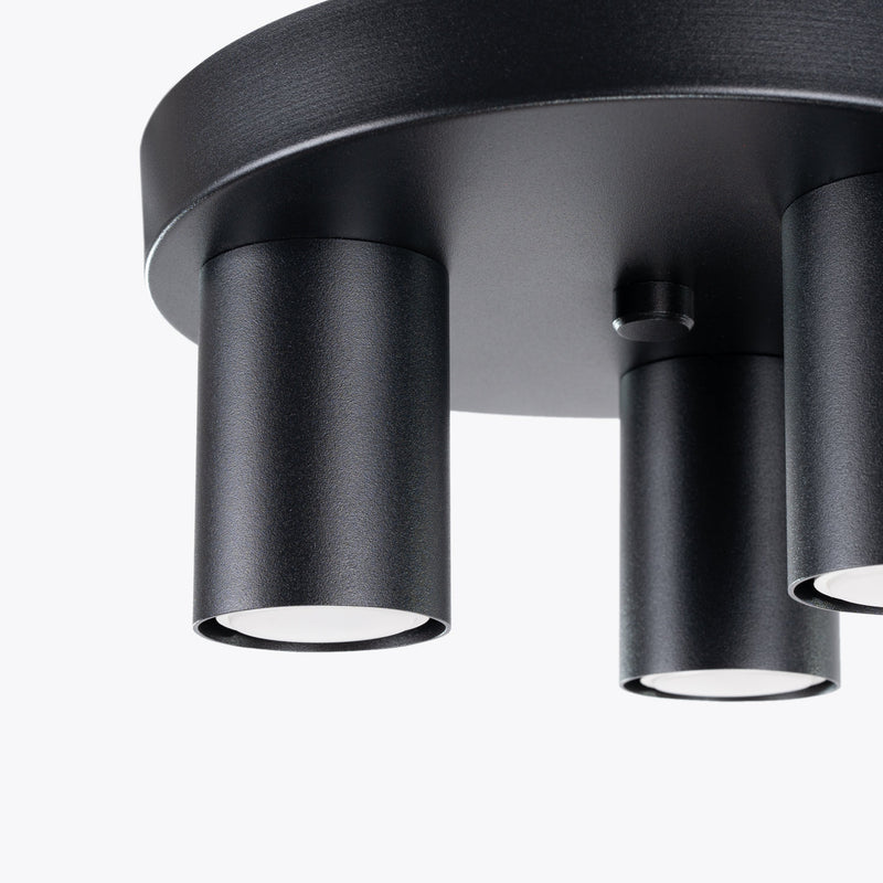 Plafond Lagos 3-Flammig Schwarz Elegante Lichtlösung Mit Spots-Leuchtezauber