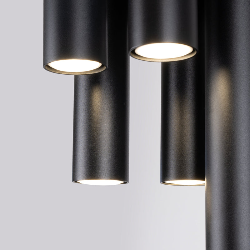 Plafond Lagos 5-Flammig Schwarz Modernes Design Mit Spotköpfen-Leuchtezauber