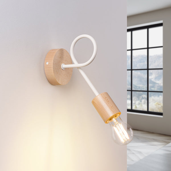 Wandlampe Ember Weiß Moderne Weiße Wandlampe Mit Dezentem Design-Leuchtezauber