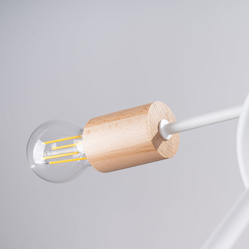 Kronleuchter Ember 5-flammig Weiß – Helle Designleuchte-Leuchtezauber