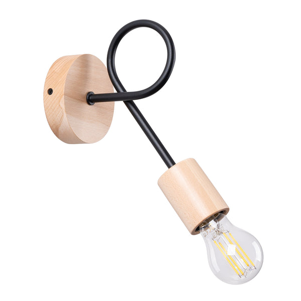 Wandlampe Ember Schwarz Schlichte Schwarze Wandleuchte Mit Rundem Gehäuse-Leuchtezauber