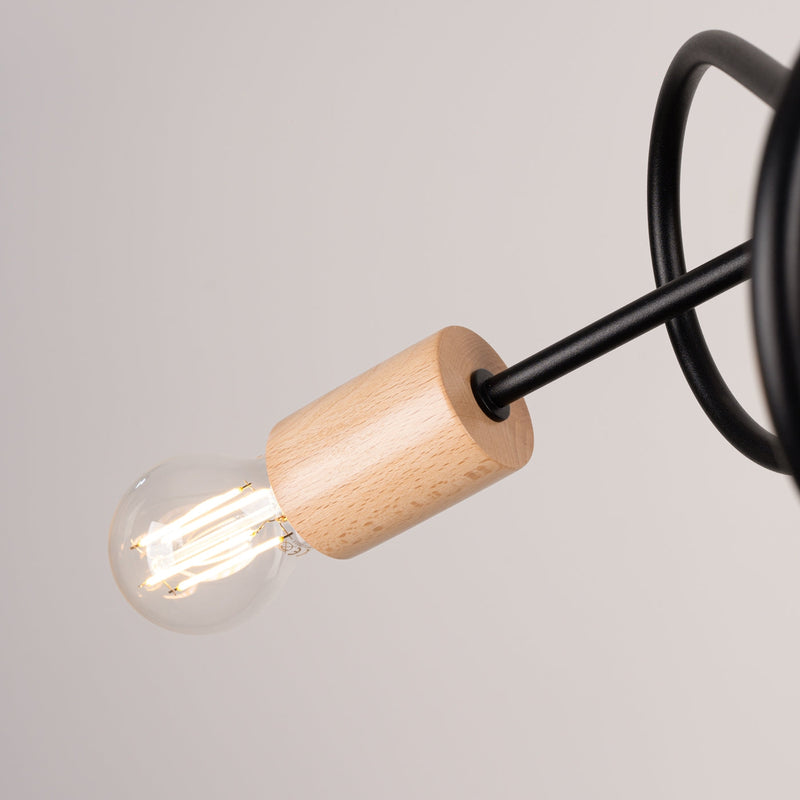 Kronleuchter Ember 3-flammig Schwarz – Modern & Matt-Leuchtezauber