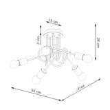 Kronleuchter Ember 5-flammig Schwarz – Skandinavisches Design-Leuchtezauber