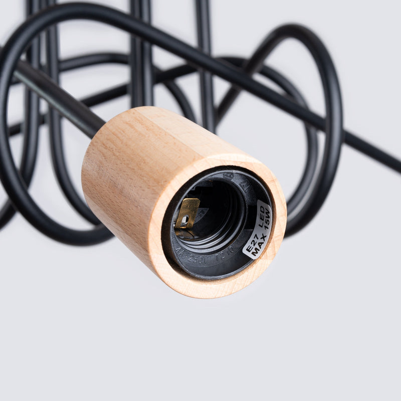 Kronleuchter Ember 5-flammig Schwarz – Skandinavisches Design-Leuchtezauber
