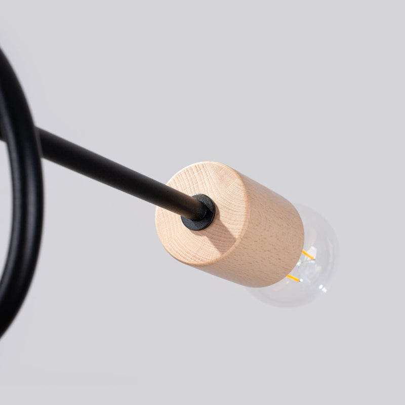 Kronleuchter Ember 5-flammig Schwarz – Skandinavisches Design-Leuchtezauber