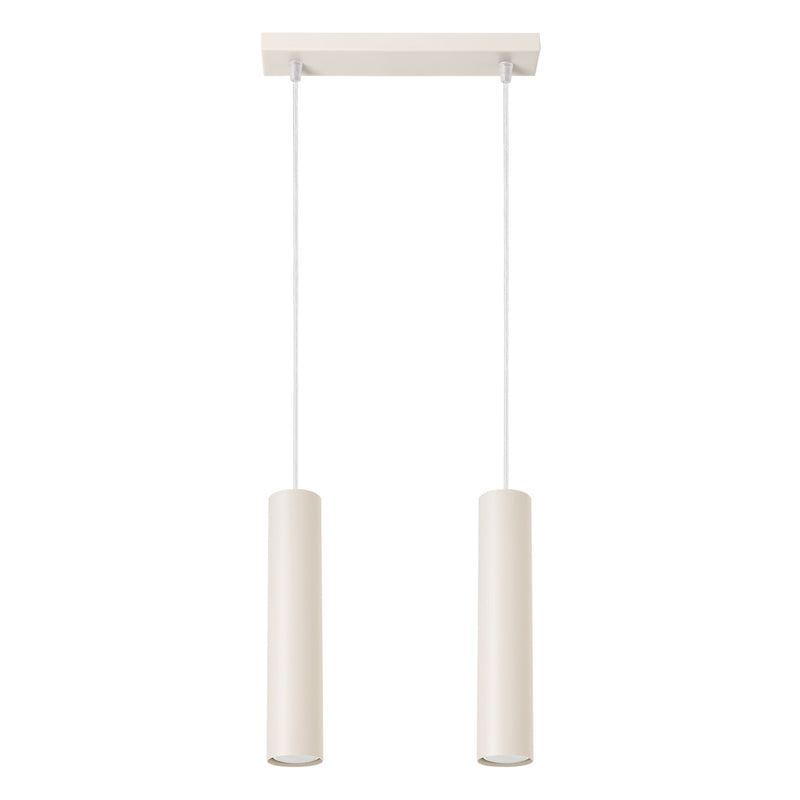 Pendelleuchte Lagos 2-flammig Beige – Schlichte Eleganz im Naturton-Leuchtezauber