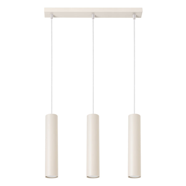 Pendelleuchte Lagos 3-flammig Linear Beige – Warm & Modern-Leuchtezauber