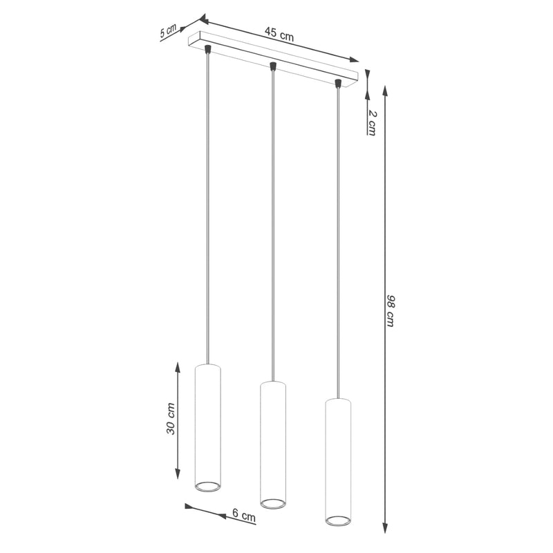 Pendelleuchte Lagos 3-flammig Linear Beige – Warm & Modern-Leuchtezauber