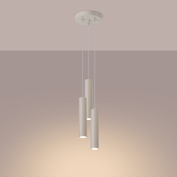 Pendelleuchte Lagos 3-flammig Pyramide Beige – Stilvoll & Natürlich-Leuchtezauber