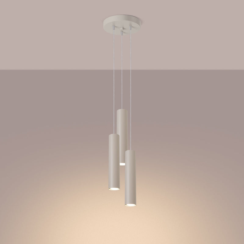 Pendelleuchte Lagos 3-flammig Pyramide Beige – Stilvoll & Natürlich-Leuchtezauber
