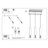 Pendelleuchte Lagos 3-flammig Linear Olivgrün – Ruhige Präsenz-Leuchtezauber