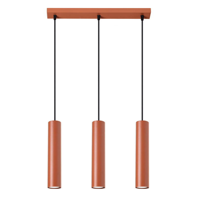 Pendelleuchte LAGOS 3L roter Ocker-Leuchtezauber