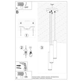 Pendelleuchte Lagos 3-flammig Pyramide Roter Ocker – Ausdrucksvoll-Leuchtezauber