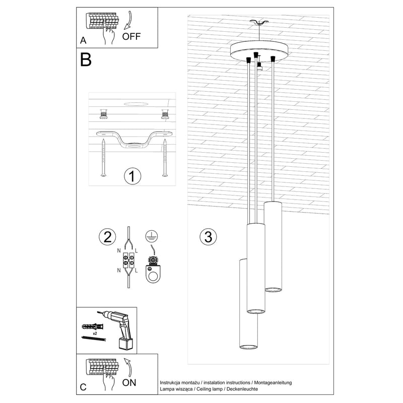 Pendelleuchte Lagos 3-flammig Pyramide Roter Ocker – Ausdrucksvoll-Leuchtezauber