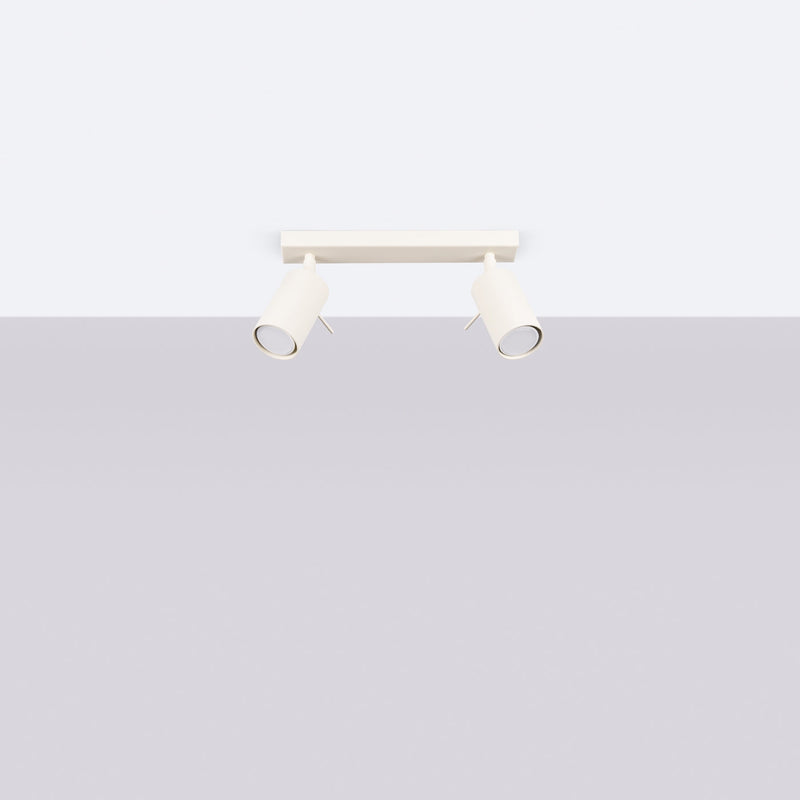 Plafond Ring 2 Beige Minimalistische 2-Flammige Deckenleuchte In Beige-Leuchtezauber