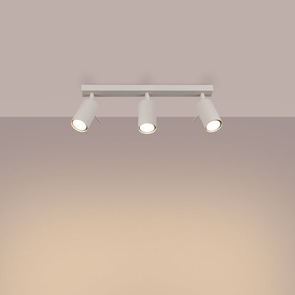 Plafond Ring 3L Beige Schlanke 3-Flammige Deckenlampe In Beige-Leuchtezauber