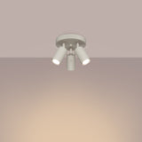 Plafond Ring 3P Beige Spot-Deckenlampe In Dezentem Beigeton-Leuchtezauber